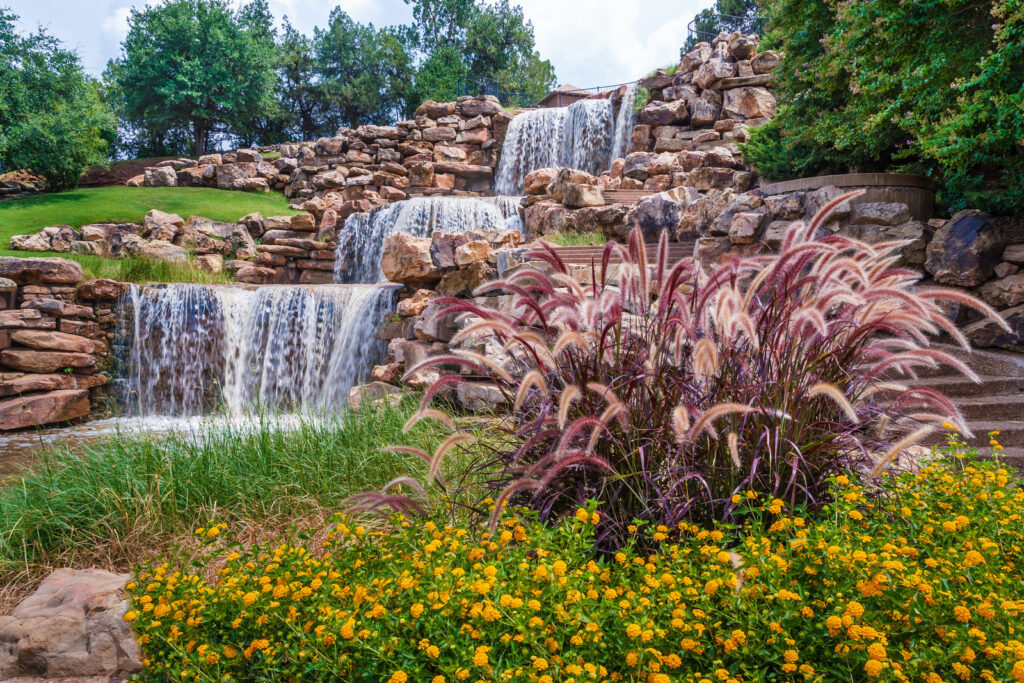 The Wichita Falls Waterfall in Wichita Falls, Texas.